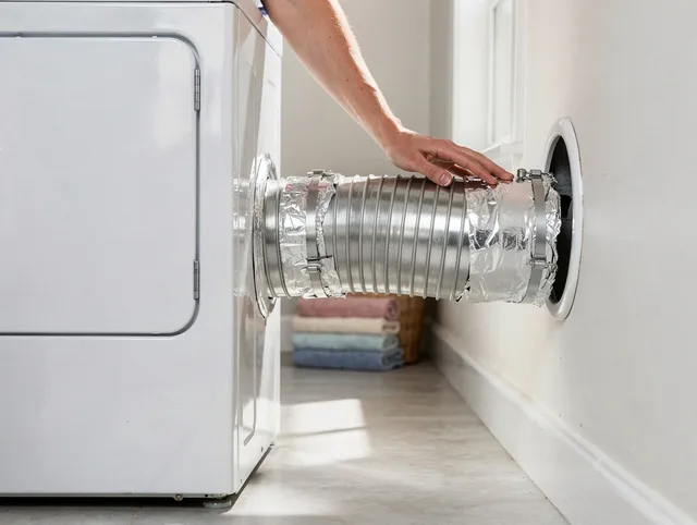 Professional dryer vent hose installation by Clearwater Dryer Vent Cleaning in Clearwater