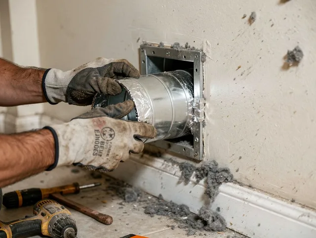 Professional dryer vent repair and installation by Clearwater Dryer Vent Cleaning in Clearwater